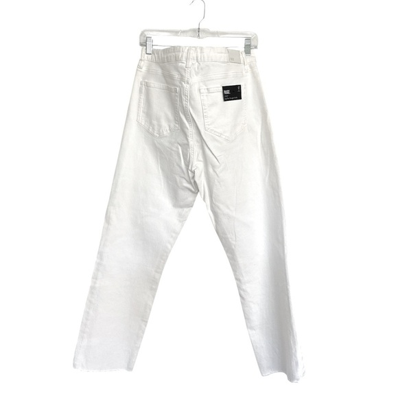 Anthropologie Paige Cindy High Rise Straight Leg Jeans White Noise Wash Size 33 - Picture 4 of 15